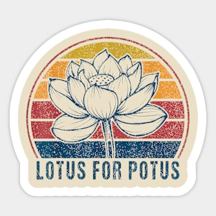 Lotus For Potus Kamala Harris 2024 vintage Sticker